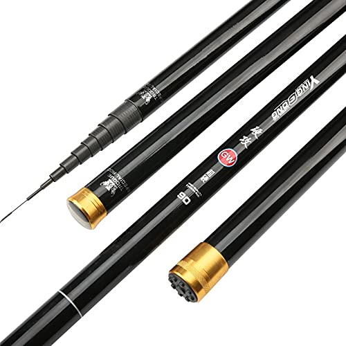Cannes à PêChe à Main Haute Carbone 8m 9m 10m 11m 12m 13m Power Power POISION Tige DE PÊCHE Ultra Dur SUPÉRIEUR DE Tige TELECOPIQUE SUPÉRÉ avec Contre Canne A Peche Au Coup