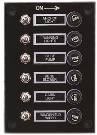 Marine 6 Gang Fuse Switch Panel 12V / Boat/Yacht/Caravan