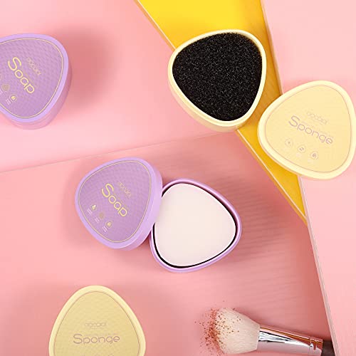 Docolor Makeup Brushes Cleaner Set, Solid Soap Cleanser With Color Removal Sponge, Brush Cleaning Mat For Makeup Brushes Cleaner Easy To Clean Blenders Brushes Shampoo Removes Shadow Color #TOP1