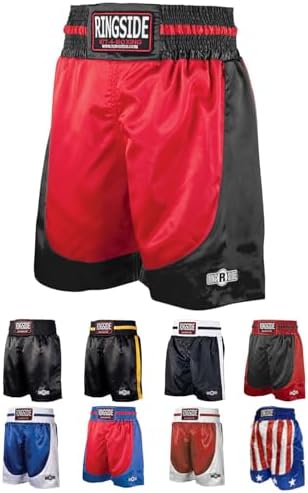 Ringside Pro-Style Boxing Trunks, Satin Shorts for Men and Women, Ideal for Boxing, MMA, Muay Thai