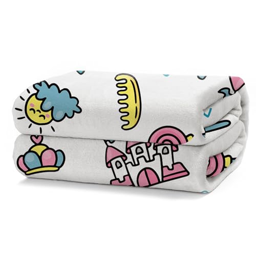 Homeya - Manta Sofa Pequeña 130 X 160 - Manta Infantil Para Cama. Manta Polar, Franela 100 Poliéster, Suave, Acabado Con Brillo - Castillo Homeya - Manta Sofa Pequeña 130 X 160 - Manta Infantil Para Cama. Manta Polar, Franela 100 Poliéster, Suave, Acabado Con Brillo - Castillo