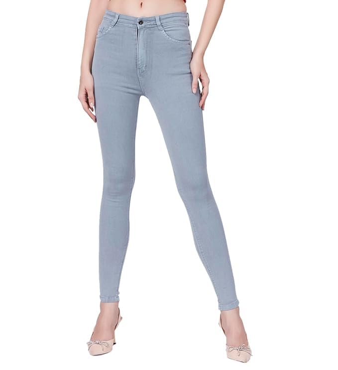 Image of Women Washed Skinny Fit Navy -26