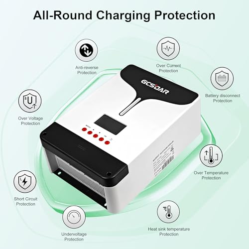 60A Solarladeregler+WIFI Adapter, 12V/24V/48V Automatik Maximum PV 150V ,99% Ladeeffizienz MPPT Solarladeregler für Gel Sealed Immersion AGM und Lithium Ion Batterien