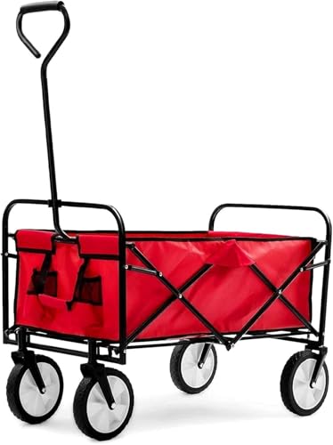 Carro plegable de camping con forro, carrito plegable de jardín, carro de mano para jardín, carrito de transporte plegable portátil profesional miniatura 1