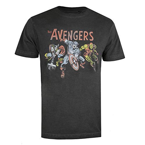 Avengers T-Shirt Marvel Vintage Homme pour Look Casual et Soirées Cinéma Rétro