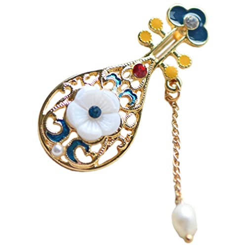 Broche luth rétro accessoire de mode pour femme avec fermeture sécurisée