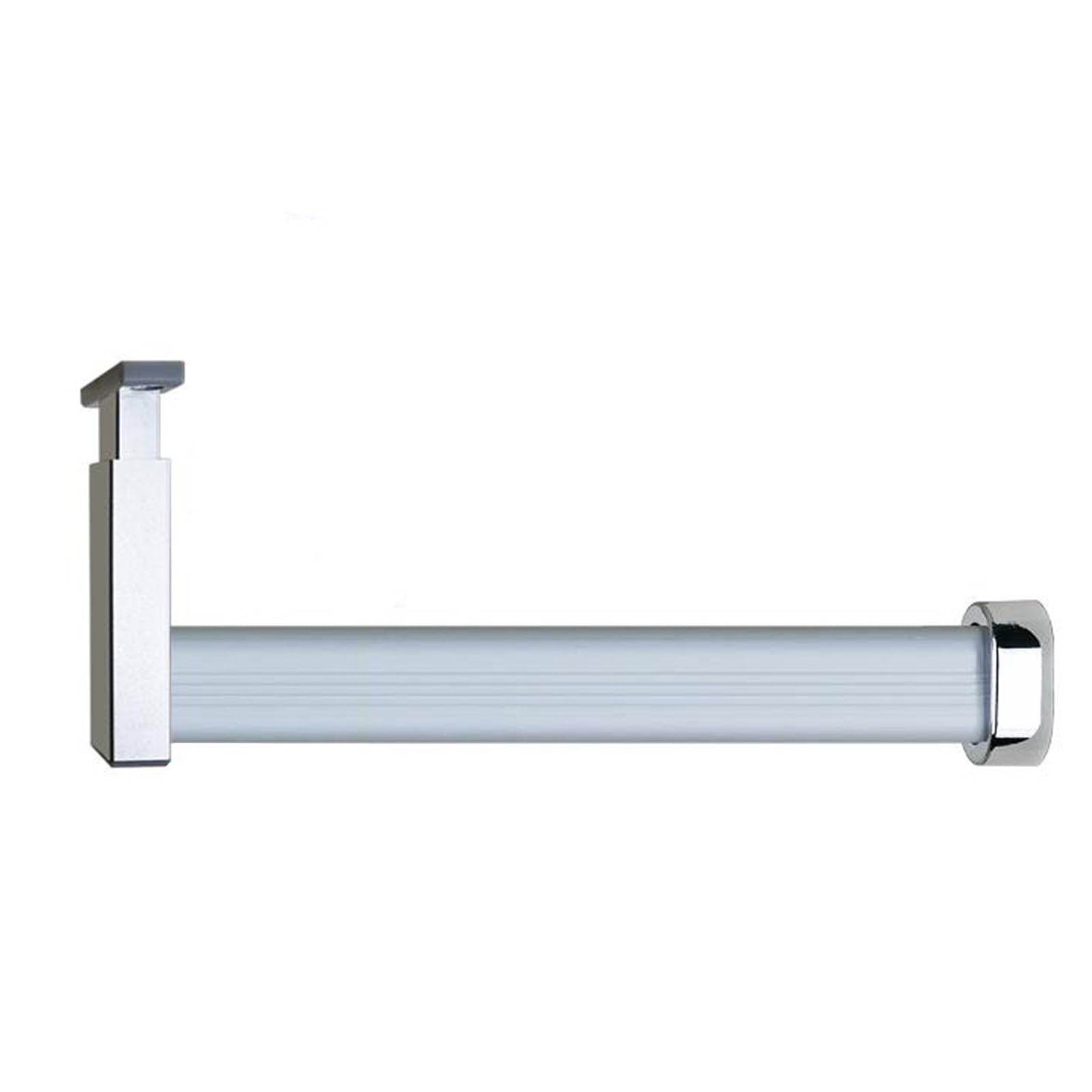 Regulowane pręty do szafy w kształcie litery L do wieszania ubrań - metalowy wieszak do szafy z podpórkami końcowymi, długość 15-60 cm, idealny do organizacji domu i rozwiązań oszczędzających miejsce
