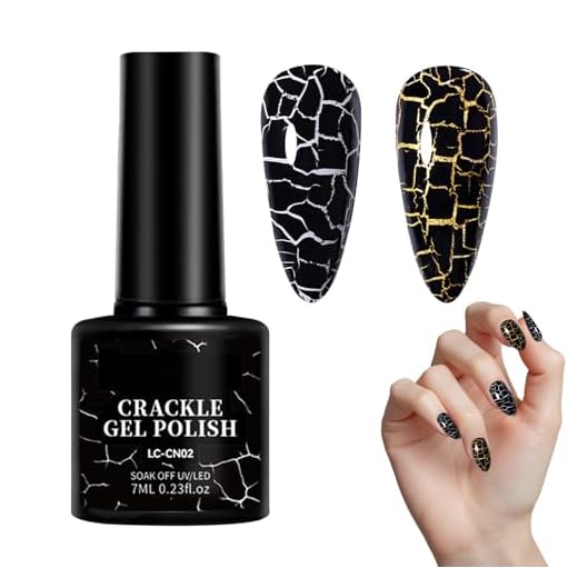 Esmalte De Uñas Craquelado De Secado Rápido Y Alta Pigmentación De 7 Ml, De Larga Duración Y Secado Al Aire, Ideal Para Regalo De Mujer, Vacaciones, Graduación, Citas Y Reuniones.