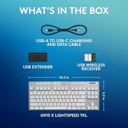Logitech G915 X Lightspeed TKL Wireless Gaming Keyboard (Tactile) - White - image 9