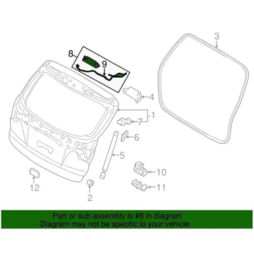 Interruptor maletero 5273J9 con bloqueo suave para Santa Fe MK3 4