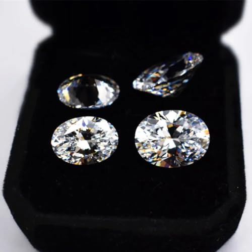 Grade AAA Cubic Zirconia Oval Cut Gemstone Egg Shape Faceted Transparent White Cubic Zirconia2