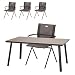 Produktbild acamp Gartenmöbel-Set Alpha | 4X Gartenstühle 55x57x83 cm | Gartentisch mit HPL-Tischplatte in modischer Lattenoptik 160x92x73 cm | pulverbeschichtetes Stahlrohr/Aluminium-Gestell | Acatex-Gewebe