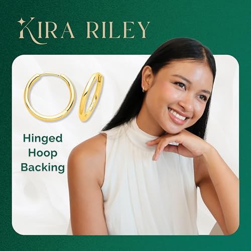 14k Solid Yellow Gold Hoop Earrings for Women and Men - Small Pure Real and Thin Huggies, Hypoallergenic - Jewelry Gifts for Her/Him - Available in 4 Sizes2