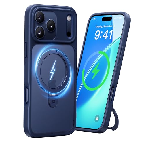 Image of CASEKOO Ultra-Magnetic Stand for iPhone 17 Pro Case, Shockproof Slim, Blue