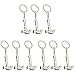 9pcs Mini Keychains Keychain Tools Metal Hardware Day Chains Hand Silver Keyring Pendant Car Claw for Decoration Ring Bag Keyring: Fathers Tool Key Hammer Chain Wallet