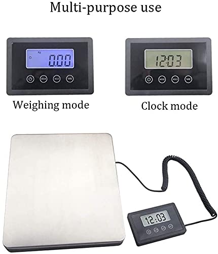 Balanza electrónica de Alta Resistencia de 180kg/100g, balanza de Plataforma Digital, balanza Comercial for Tienda de Animales, balanza for Paquetes de 30X25,5X3,6 cm