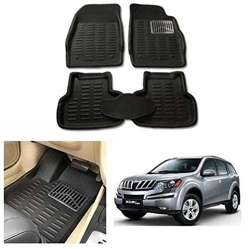 After Cars Black Carpet Floor/Foot 4D, Mats for Mahindra Xuv 500