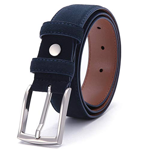 Thick Suede Leather Belt for Men Casual Dress Belts