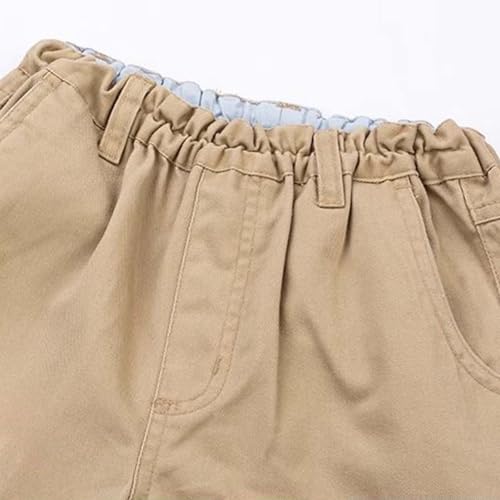 boys school uniform dress pants solid straight leg sweatpants boys girls elastic waist pull on pants with pockets