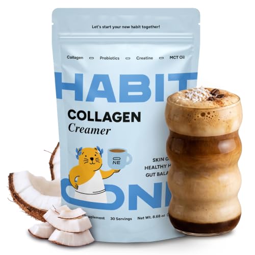 Protein Creamer for Coffee with Probiotics Creatine & Coconut MCT Oil - Made in USA - Gut Health Beauty & Recovery - 30 Servings