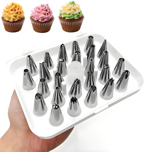 Opiniones de Duya los más solicitados. 43 PETFROH Kits de 26 Piezas de Boquillas para Manga Pastelera,Kits de Boquillas para Manga Pastelera,Boquillas Florales para Decoración de Tartas, Utensilios de Repostería para...