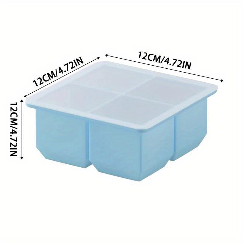 Molde de silicona transparente para hielo grande 4 cavidades miniatura 3