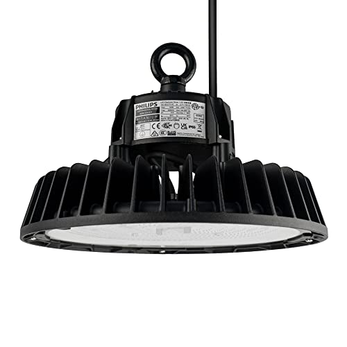 Efficiente dal punto di vista energetico e di alta qualità: la lampada contiene componenti di alta qualità, tra cui un trasformatore ad alte prestazioni con un fattore di potenza >0,90. Il trasformatore è dimmerabile con un'unità di controllo a distanza. Il trasformatore è dimmerabile con un dimmer LED da 1,10V per ottenere la giusta quantità di luce. La lampada LED High Bay ha una lunga durata di 50.000 ore di funzionamento e viene fornita con una garanzia di 5 anni.