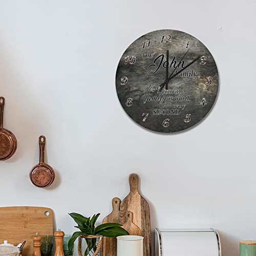 Horloge murale pour salon lisible et sans tic-tac