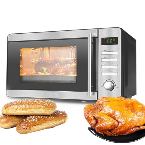 Microwave Oven Home Mechanical Version 20l, Hd Led Display, Steaming and Roasting, Turntable Knob, Adjustable Temp and Timer Uniform Temperature Control, for Grilling, Baking and Baking Etc