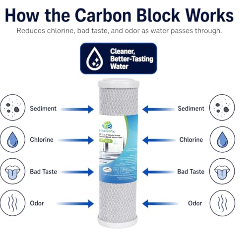 Image of CFS 10 inchx2.5 inch CTO Water Filters Compatible for CB3, GE FXUVC, FXULC