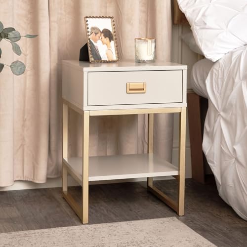 Melody Maison Mesita de Noche con un cajón, Gama Elle Stone
