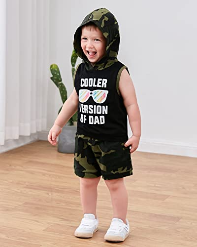 Sanmio 4-5T Toddler Boy Clothes Little Kids Summer Clothing  Baby Boy's Hooded Tank Top And Shorts Outfit Set #TOP3