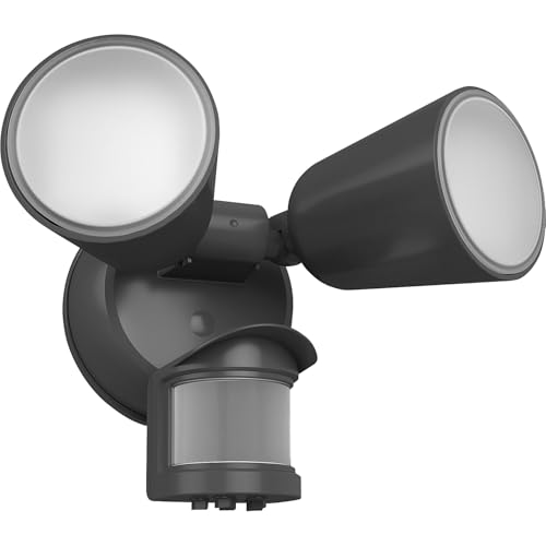 RAB LU160 Luminator Field-Adjustable Motion Sensing Floodlight, 3000K-5000K, Integrated Photocell (Bronze)