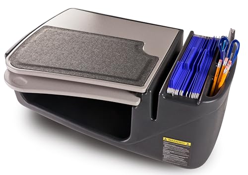 Image of AutoExec GripMaster Car Desk for Your Vehicle Workstation and Mobile Office, Grey