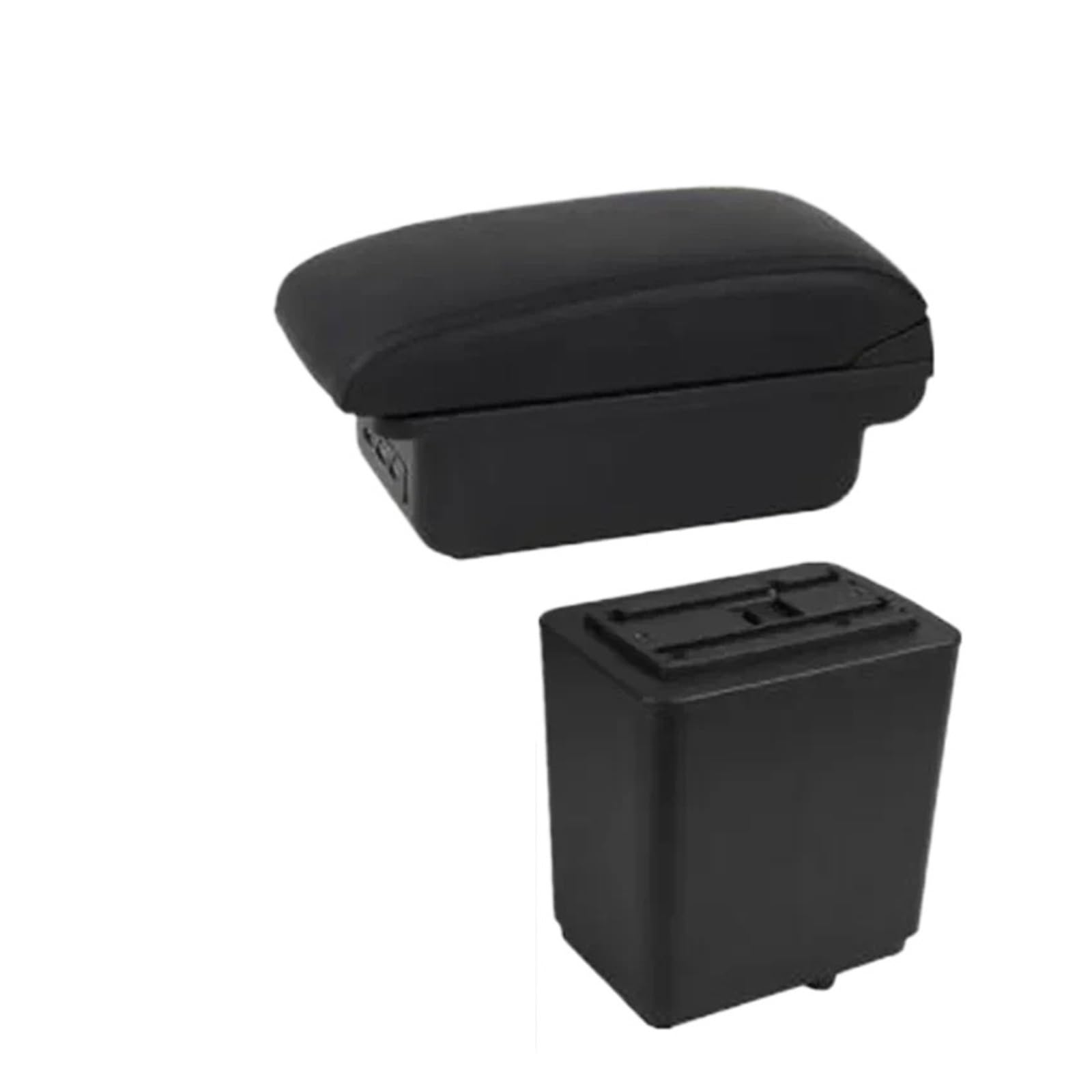 Ggwqoops Car Armrests For Citroen For Berlingo Car Armrest Box Dedicated Retrofit Storage Accessories Armrest Box(B1 black line 3USB)
