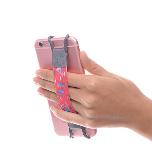 TFY Security Hand-Strap for Smartphones - iPhone 5/5(S) - iPhone 6/6S (Plus) - iPhone 7/7 Plus - iPhone SE - Galaxy S5 / S6 / S7 / S7 Edge - Galaxy Note 3/4 / 5 / Mate 9 (Red)