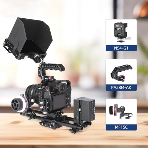 Nitze Monitor Cage Kit for Feelworld F6 PLUSX / F6 PLUS / F5 PRO / F5 PROX with HDMI Cable Clamp and Sunhood - JT-F05B - Image 7