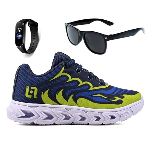 Light - Light Up Kids Shoes Kit with Sunglasses and Watch - LED Shoes for Boys, Easy to Put On, Kid Sneakers