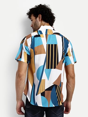 Image of GRECIILOOKS Shirts for Mens | Stylish Shirt for Summer and Vacation | Casual Printed Outfit Men | Trendy Button Down Reguler fit Men`s Shirt | Comfort Rich Formal Shirts