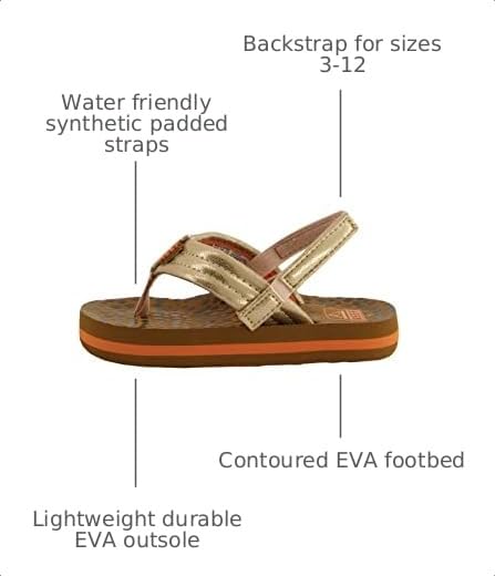 Image of REEF Girls Toddler /Little Kid Ahi Beach Flip Flop, Soft Cushion Footbed, Water Friendly