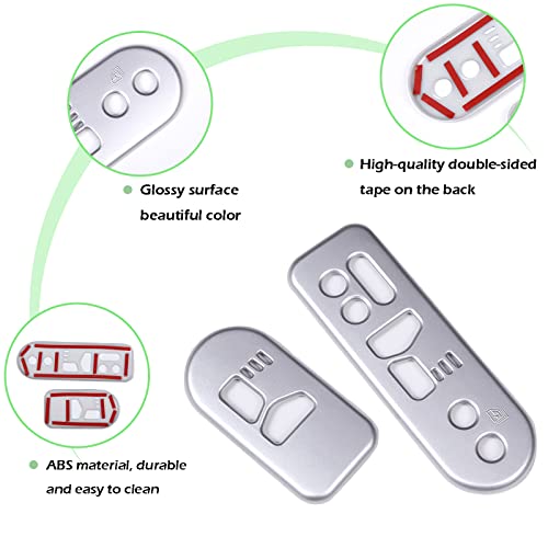 Marco de panel de interruptor de memoria Hummer H2 acabado elegante protector interior, 2 piezas 4