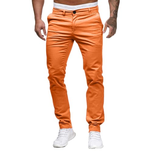 Mens Dress Pants Slim Fit Stretch Chino Pants Flat Front Denim Pants Casual Tapered Golf Pants Straight Leg Dress Slacks