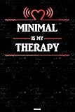  Minimal is my Therapy Notebook: Minimal Heart Speaker Music Journal 6 x 9 inch 120 lined pages gift