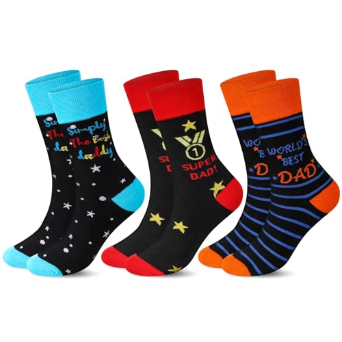 Chaussettes cadeaux amusantes en coton Geyoga lot de 3 paires pour toute la famille