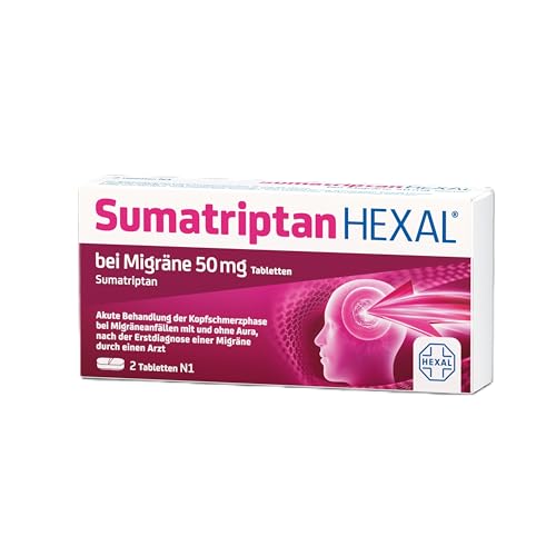 Sumatriptan HEXAL bei Migräne 50 mg Tabletten 2 stk