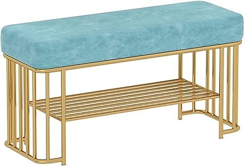 Banc à chaussures d'entrée industriel avec étagère de rangement moderne 1 niveau