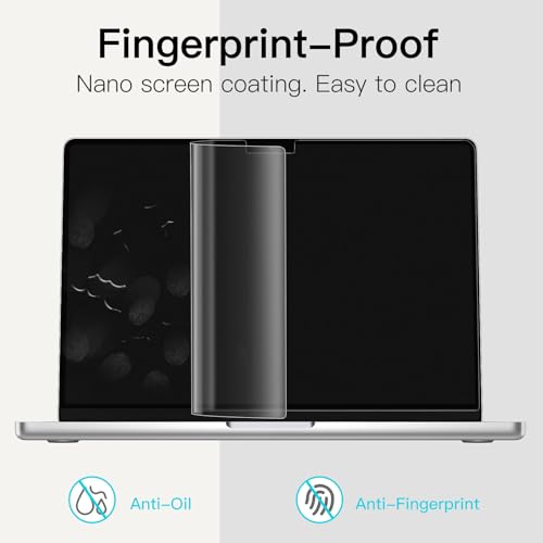 Image of JETech Screen Protector Guard for MacBook Pro 14-Inch (M1-M5, 2021-2026), Anti-Glare PET Matte Film, Anti-Fingerprint, 2-Pack