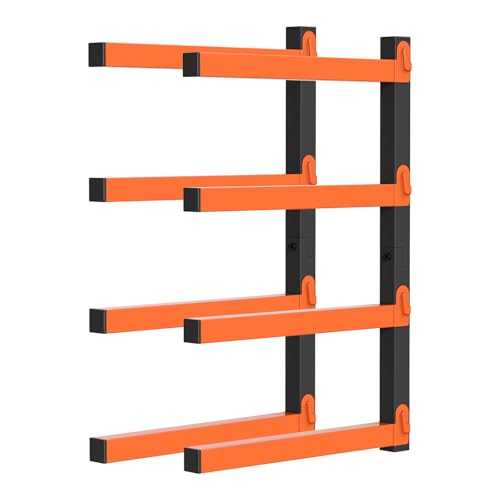 PINPON 2-Pack Heavy Duty Wall Mount Lumber Rack