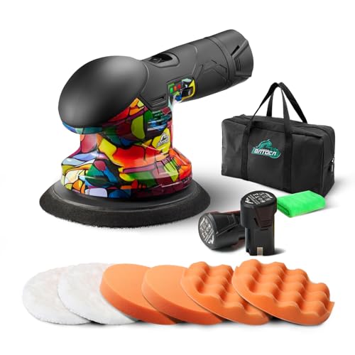 BATOCA S3 �_�u���A�N�V�����|���b�V���[ 150mm �R�[�h���X �[�d�� �u���V���X���[�^�[ 6�i�ϑ� 2500-5000rpm 12V 2.0Ah�o�b�e���[2�t�� (S3/S5/S6�݊�) �ԗp�����@ ���o���E������ ���[�o�b�O�E���{��������t