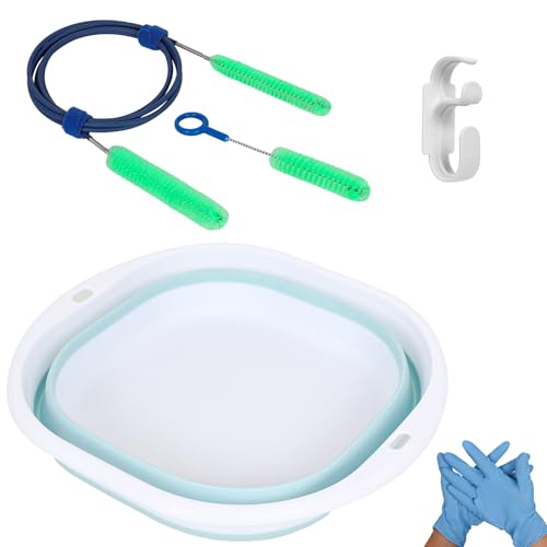 CPAP Hose Cleaner Kit - CPAP Tube Cleaning Brush CPAP Hose Brush LongFlexible CPAP Tube Brush with Basin Drying Hook & Gloves - CPAP CleaningSupplies for Hose Mask & Tubing
